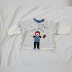Vitamins Baby vintage football "little quarterback" fleece sweat shirt 3…